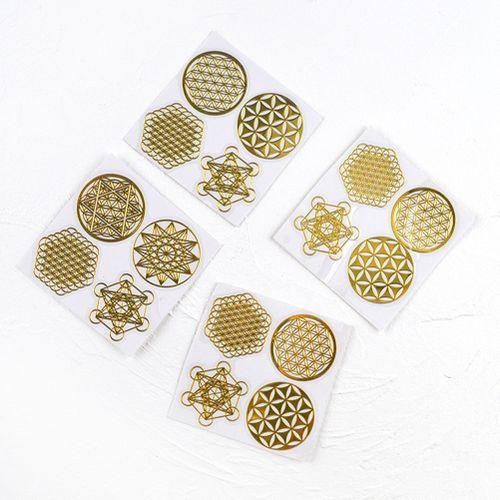 16Pcs/Set Metal Energy Decor Sticker Flower Of