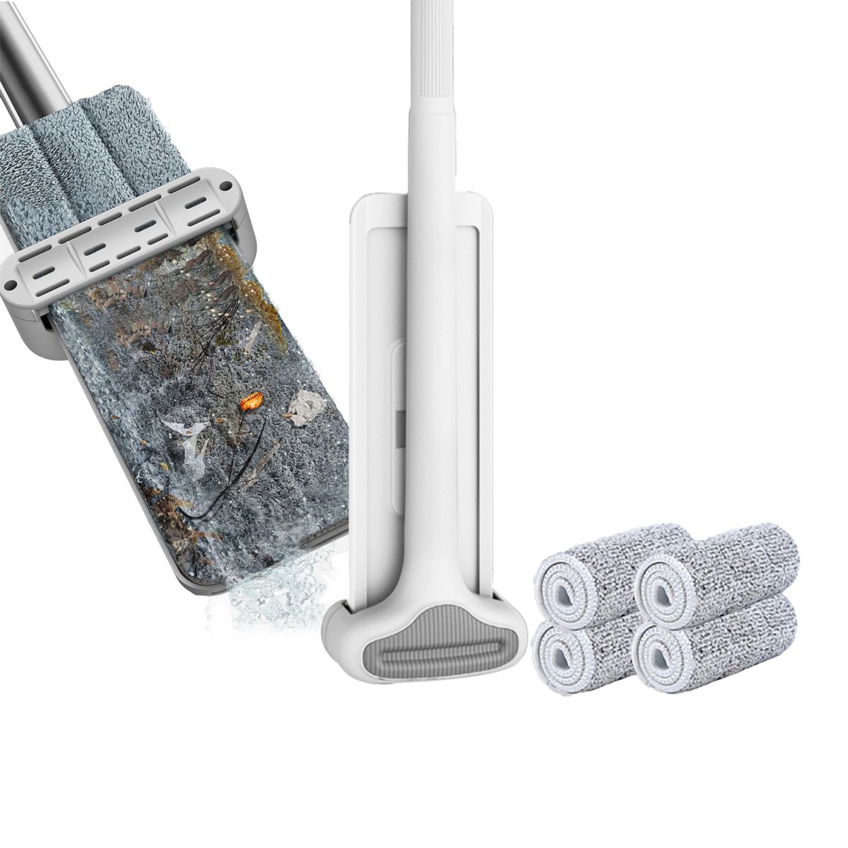 Microfiber Mop Floor Cleaning System Washable Pads Reusable