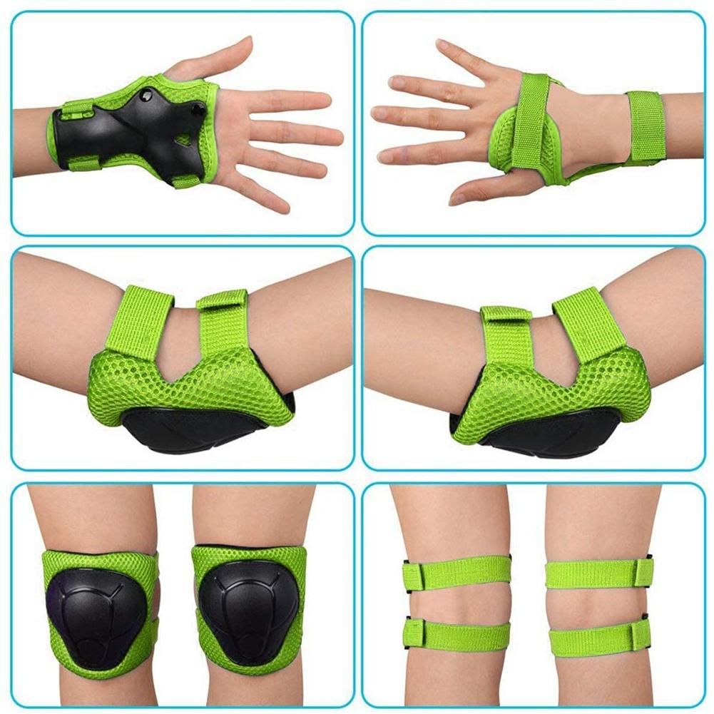 7Pcs/set Kids Safety Helmet Knee Elbow Pad Sets  Skate Bicycle Protection Guard
