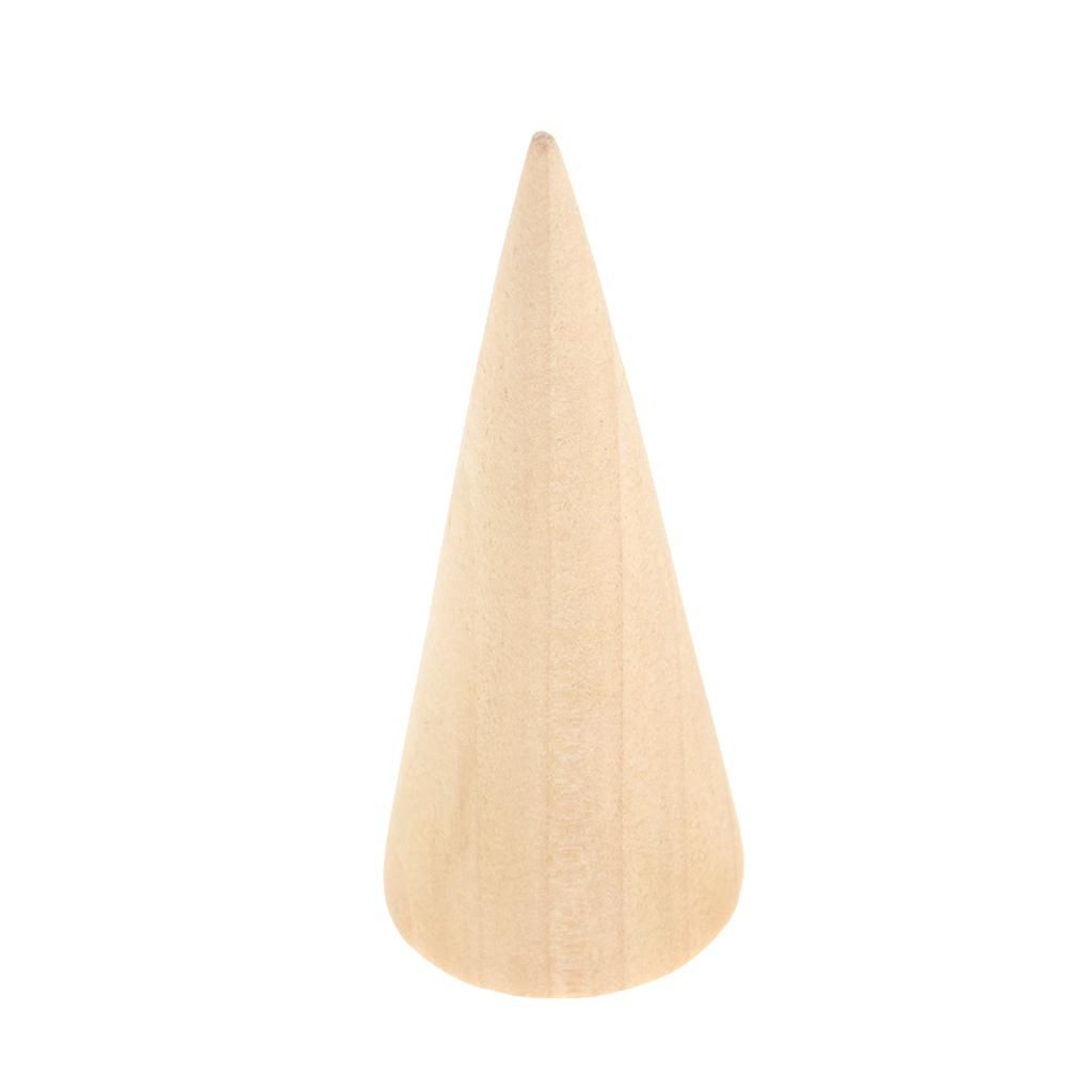 8/6cm Height Wooden Cone Jewelry Display Stand Holder For Bracelets