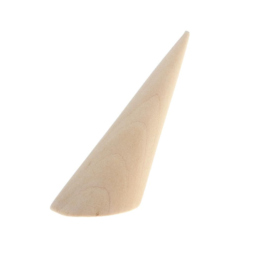 8/6cm Height Wooden Cone Jewelry Display Stand Holder For Bracelets