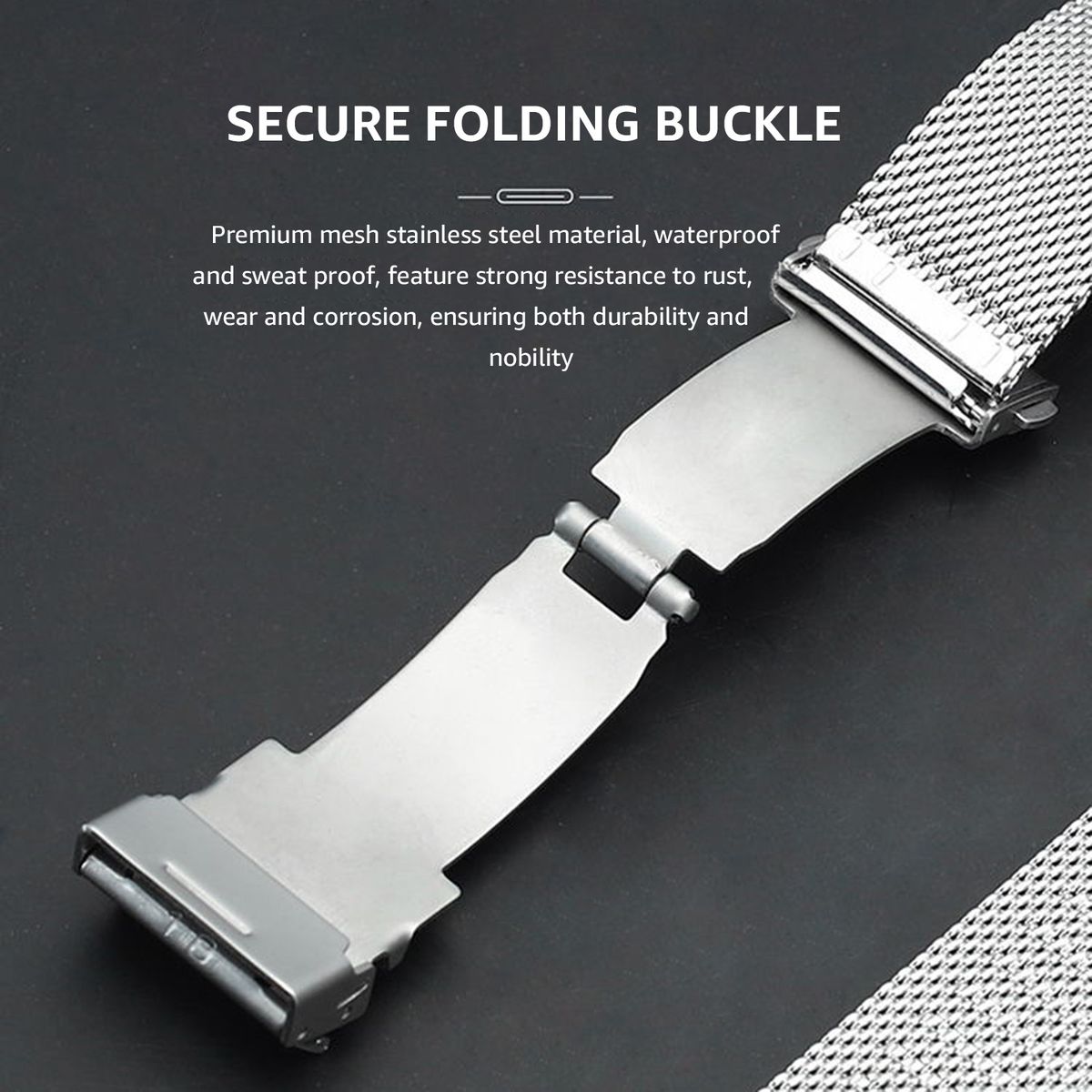 20mm Stainless Steel Watch Bands Quick Release Mesh Strap