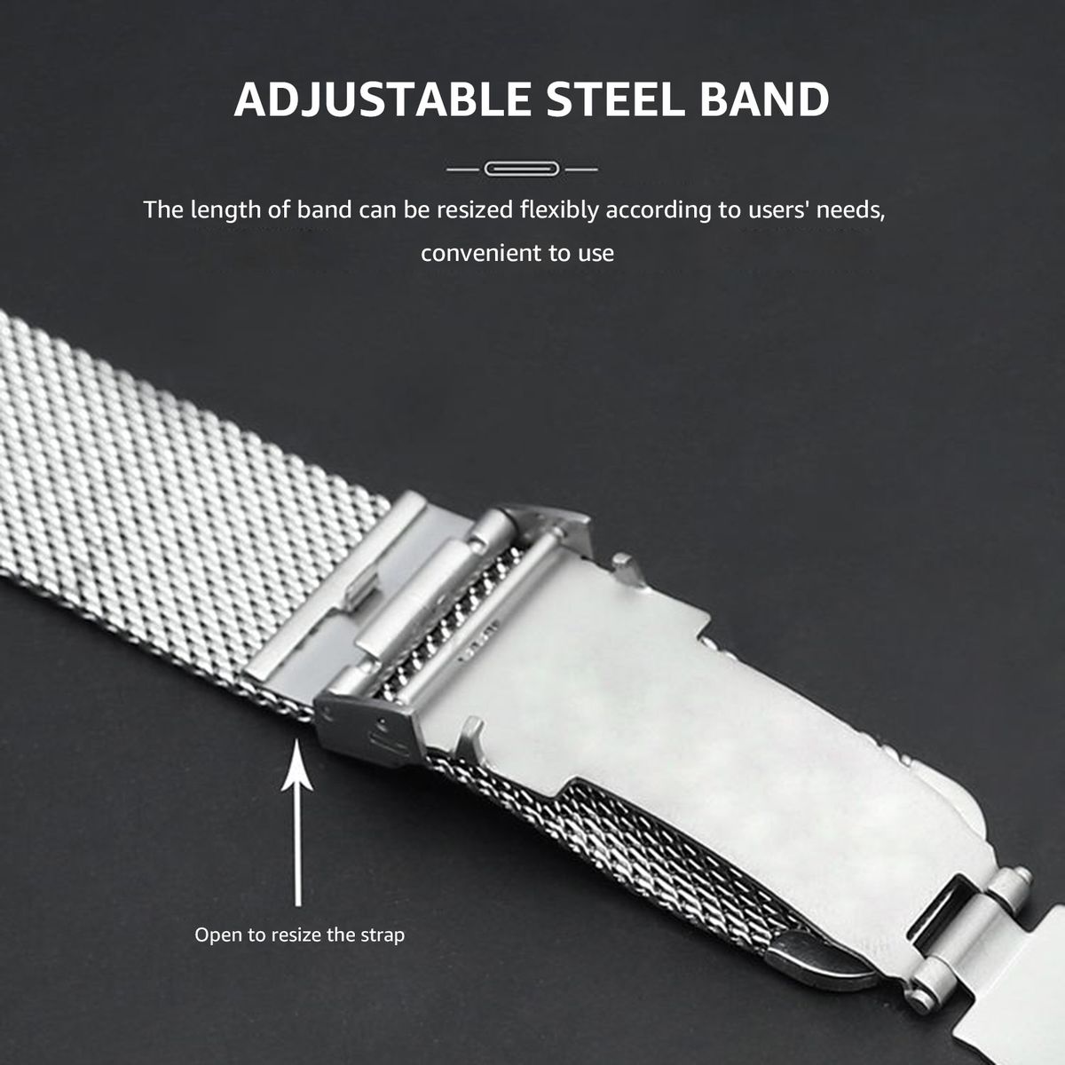 20mm Stainless Steel Watch Bands Quick Release Mesh Strap