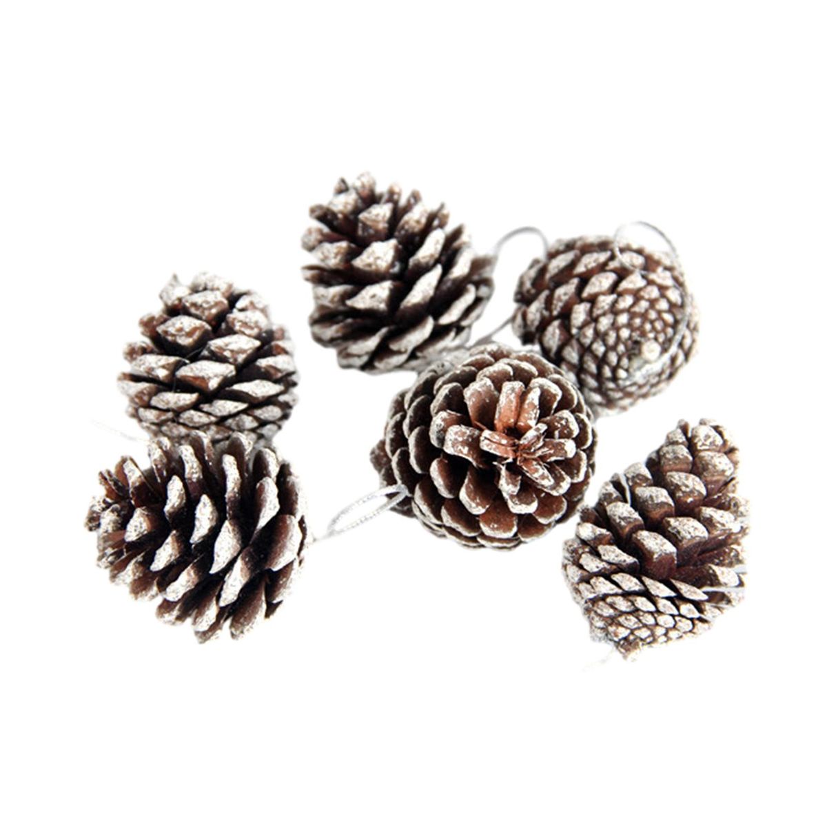 Pine Cone Christmas Tree Decoration Festive Pine Cone for Christmas White