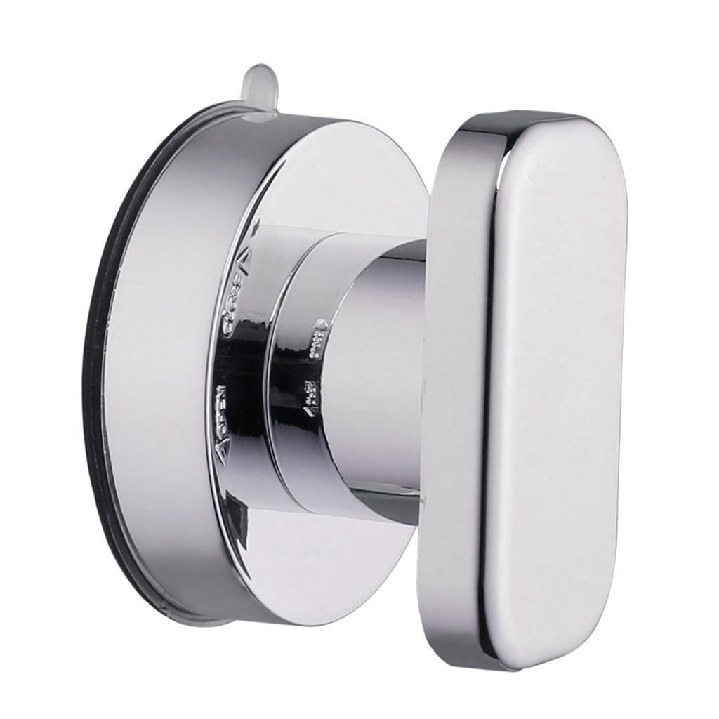 Bathroom Shower Toilet Plastic Suction Silver Glass Door Pull Silver