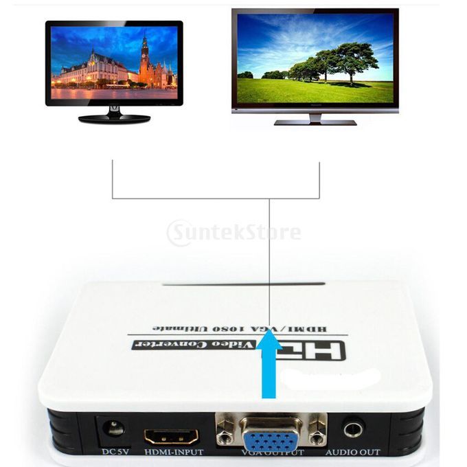HDMI To VGA Adapter 1080P HD Connector Boc For Computer Desktop