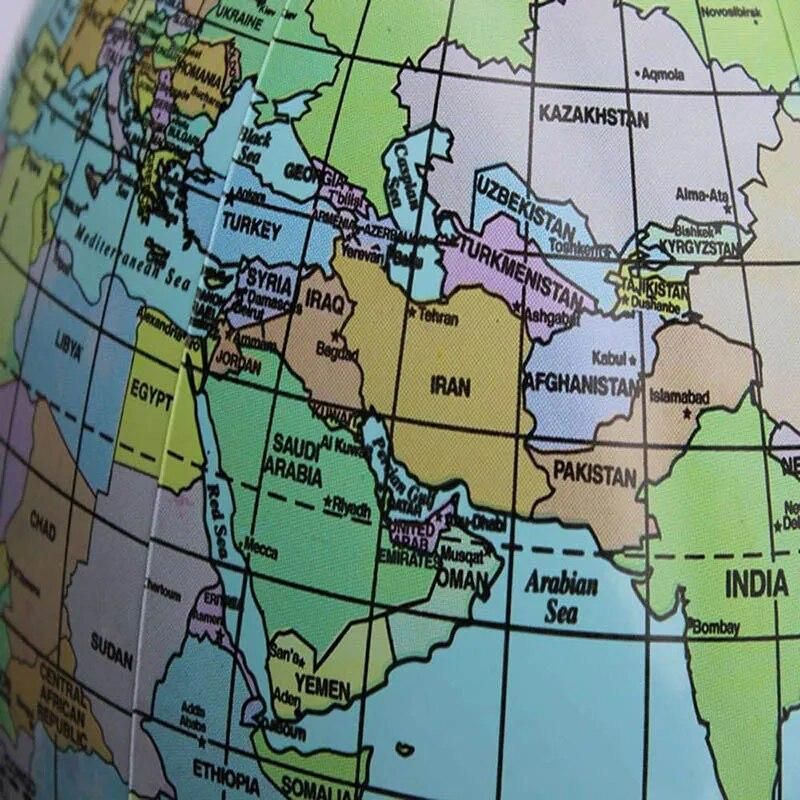 Inflatable Earth Beach Ball World Map Early Educational Teaching Tool Inflated Toy Ball Kids Learning Playing Fun TD0065