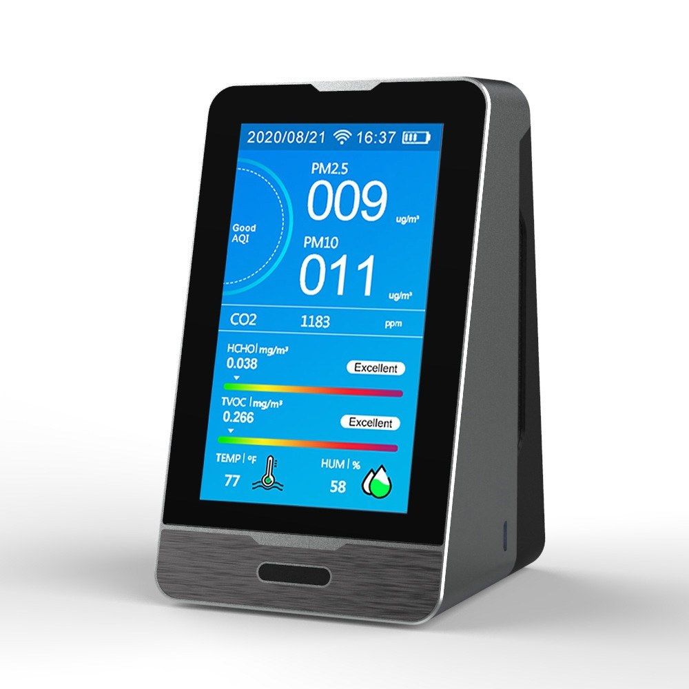 DM73B TUYA WIFI 4.3 Inch LED Display Portable PM2.5 PM1.0