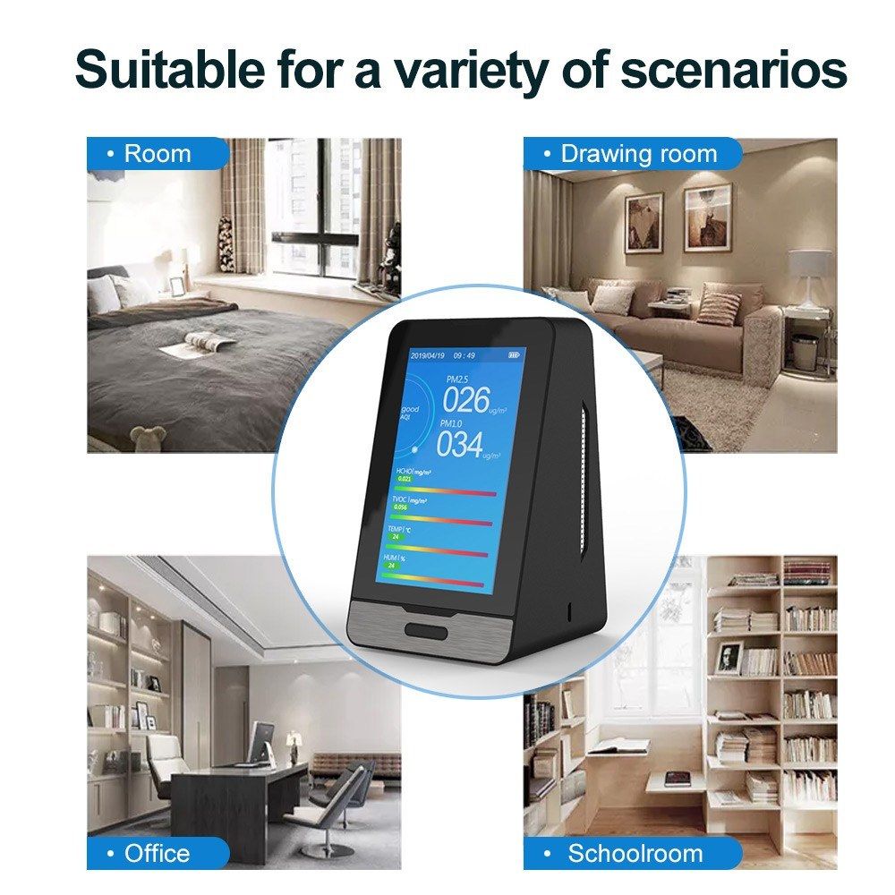 DM73B TUYA WIFI 4.3 Inch LED Display Portable PM2.5 PM1.0