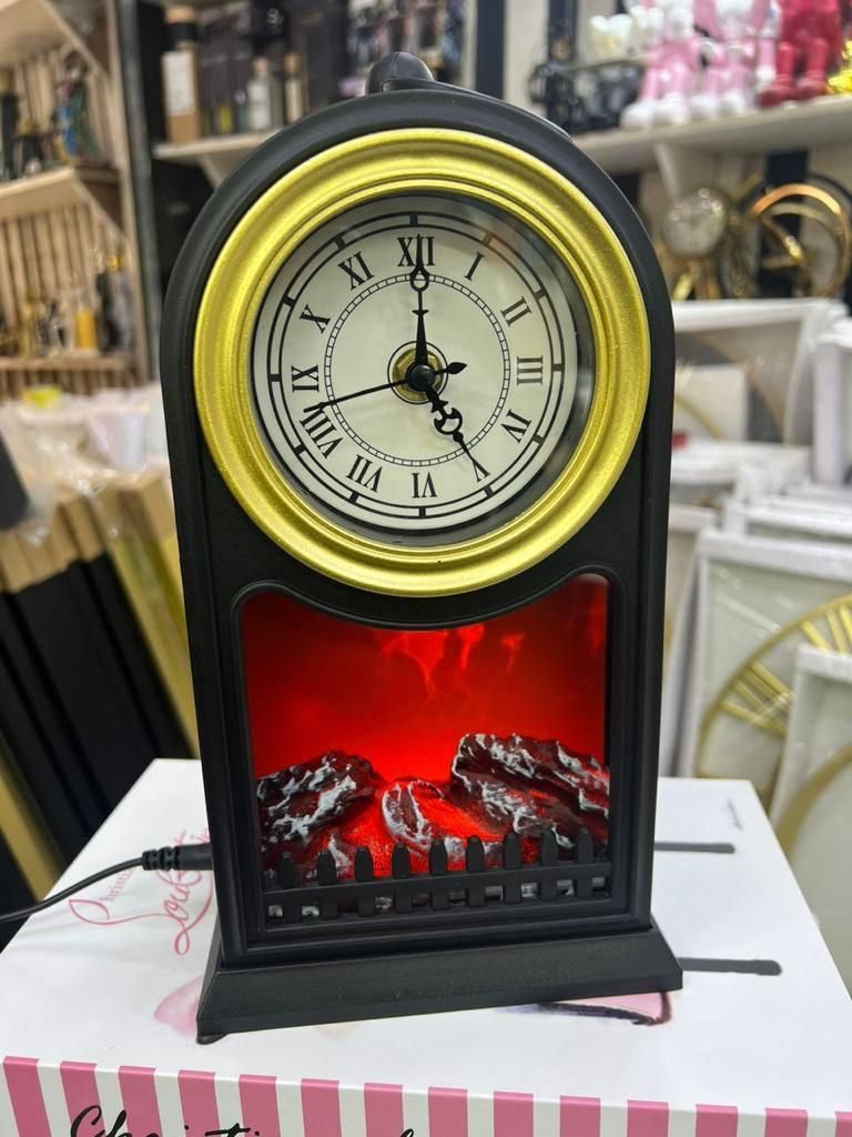Led Fire Place Decorative Clock