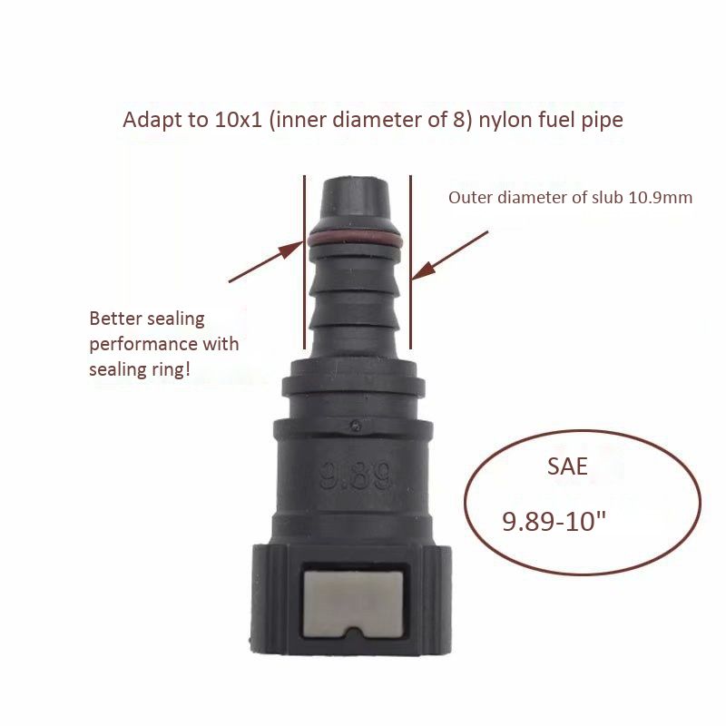 9.89 ID8 Curved Line Quick Connector, Urea Tube