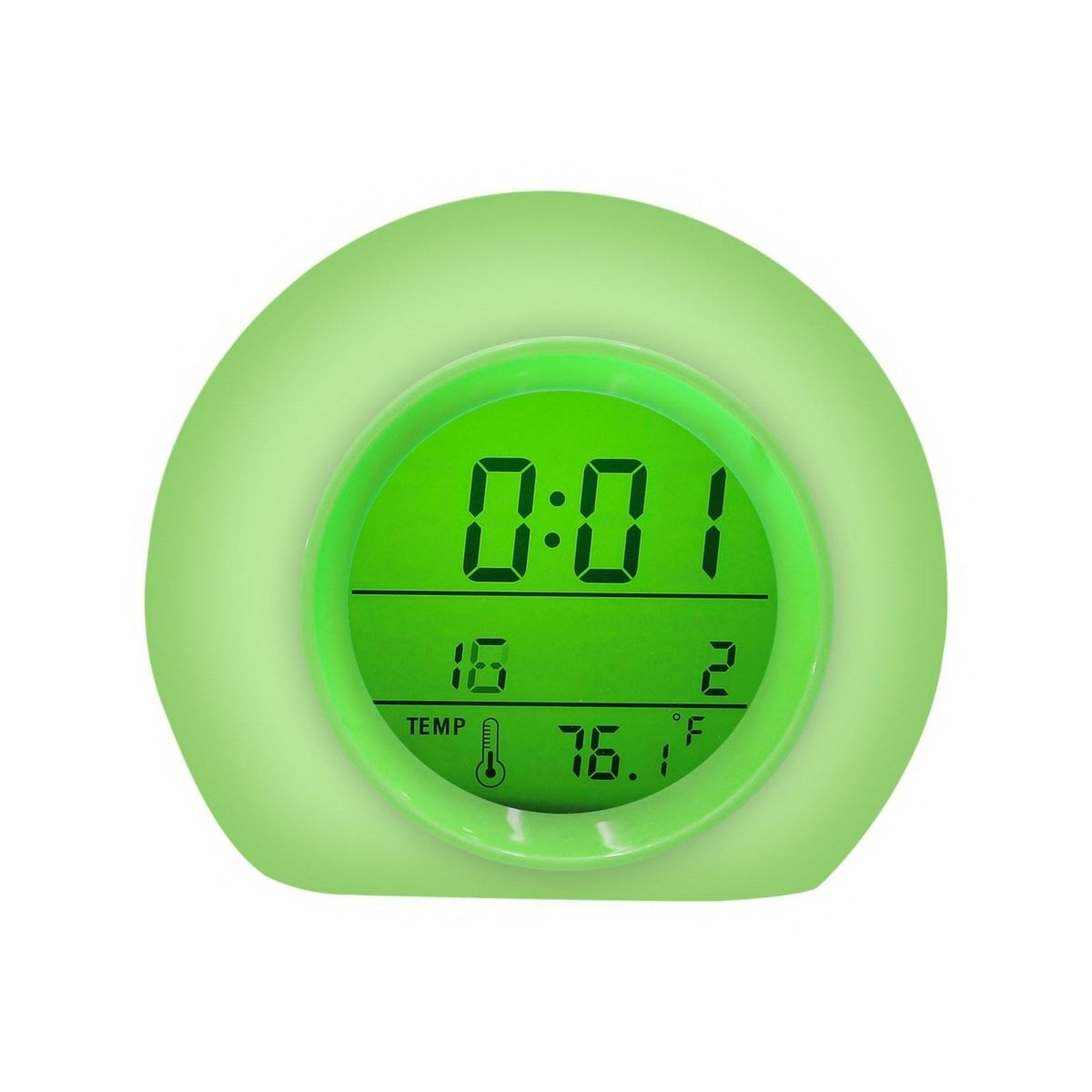 Digital Alarm Clock, 7 Color Night Light, Snooze, Temperature Detect for Kids, Boys and Girls Sleep Timer LED Display, 5 Ringing Tones Options (Blue)