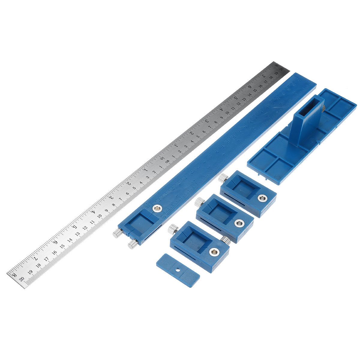 Punch Adjustable Drill Guide Woodworking Sleeve Cabinet Hardware Jig Drawer Pull Wood Drilling Dowelling Carpenter Tool Kit
