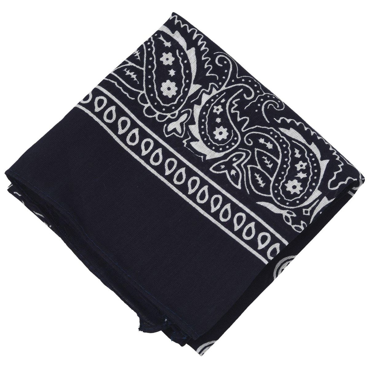 Navy blue Square Paisley Bandanas Double Sided Head Wrap