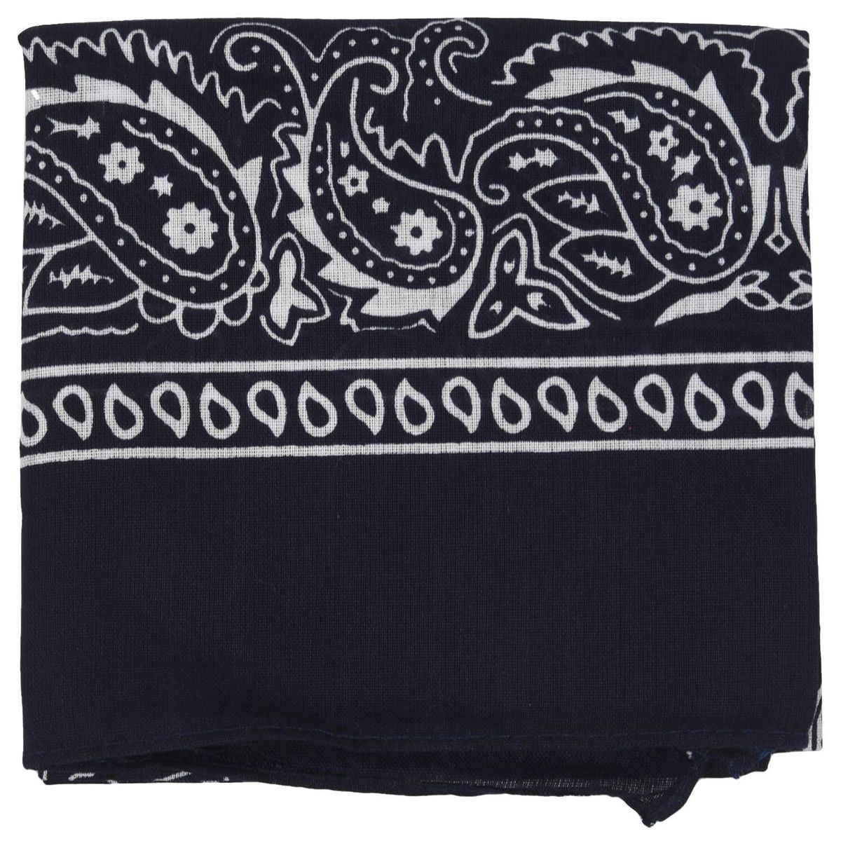 Navy blue Square Paisley Bandanas Double Sided Head Wrap