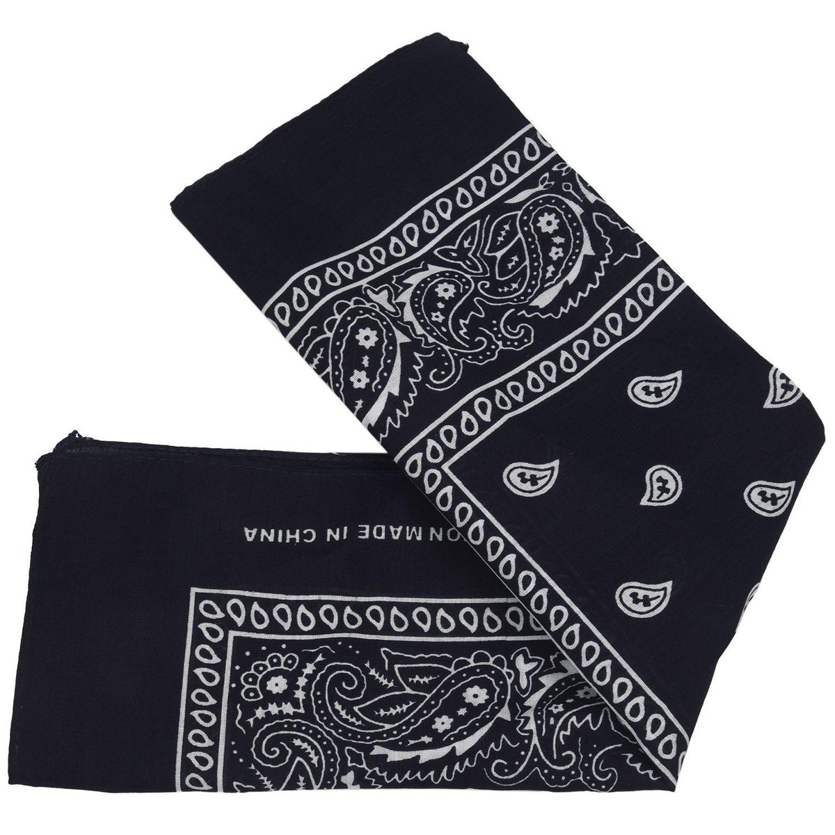 Navy blue Square Paisley Bandanas Double Sided Head Wrap