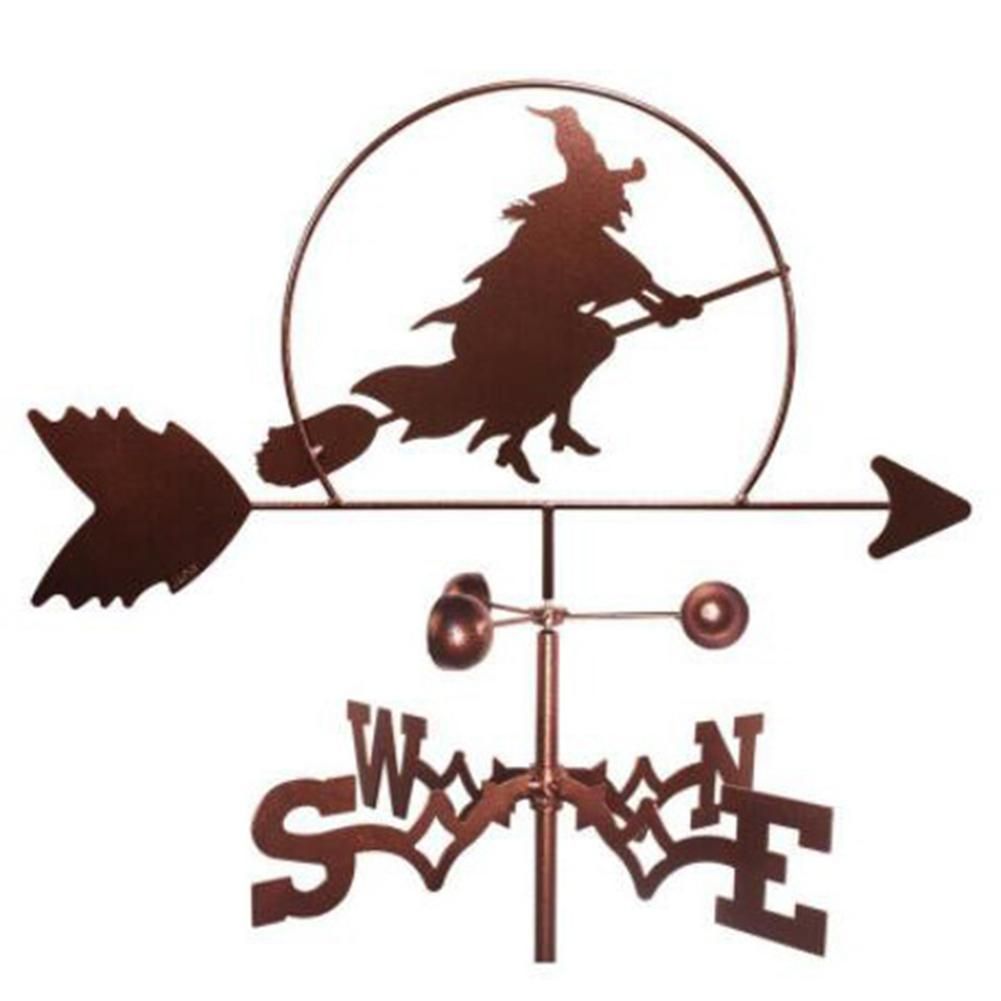 Witch Weather Vane Stainless Steel Spray Paint Gardening