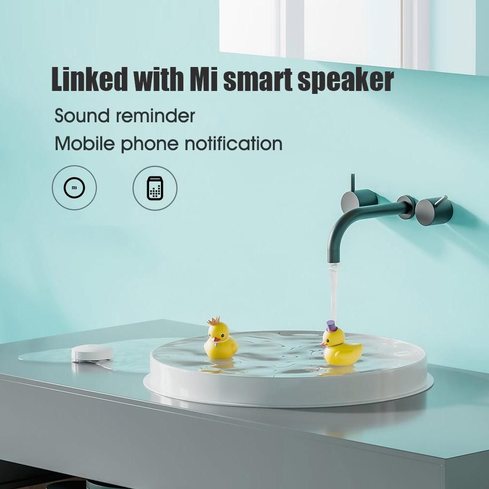 Xiaomi Water Sensor Smart App Leak and Drip Alert Leak Detector Flood Sensor Alarm BT Water Detector App Alerts Easy to Install Remote Waterproof Leak Sensor Used with Other Mi Smart Products Equipped with BT Mesh Gateway  SJ