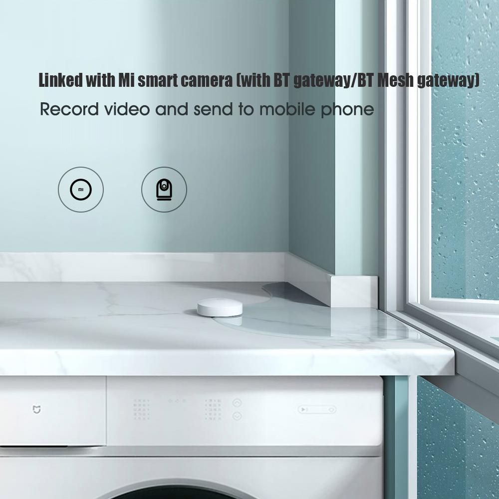 Xiaomi Water Sensor Smart App Leak and Drip Alert Leak Detector Flood Sensor Alarm BT Water Detector App Alerts Easy to Install Remote Waterproof Leak Sensor Used with Other Mi Smart Products Equipped with BT Mesh Gateway  SJ