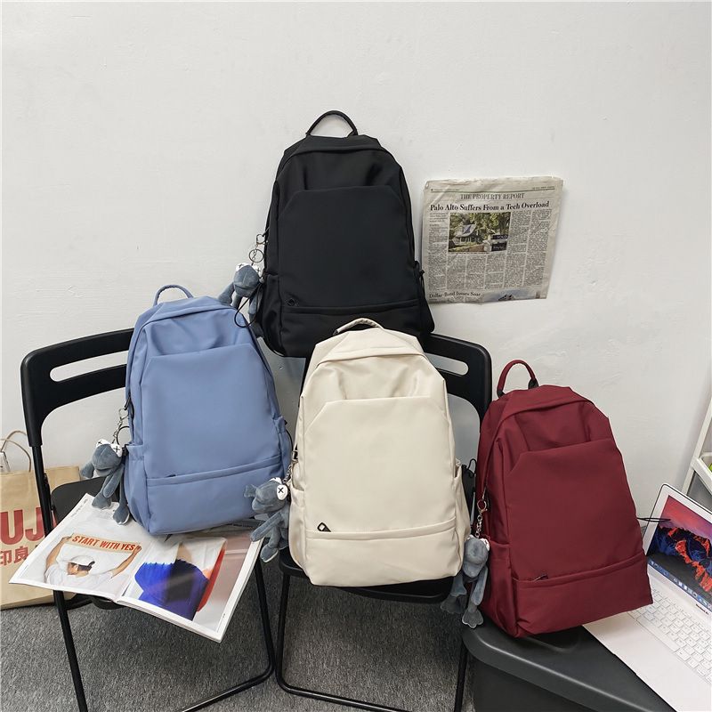 Shoulder Bag Female College Student Simple Solid Color