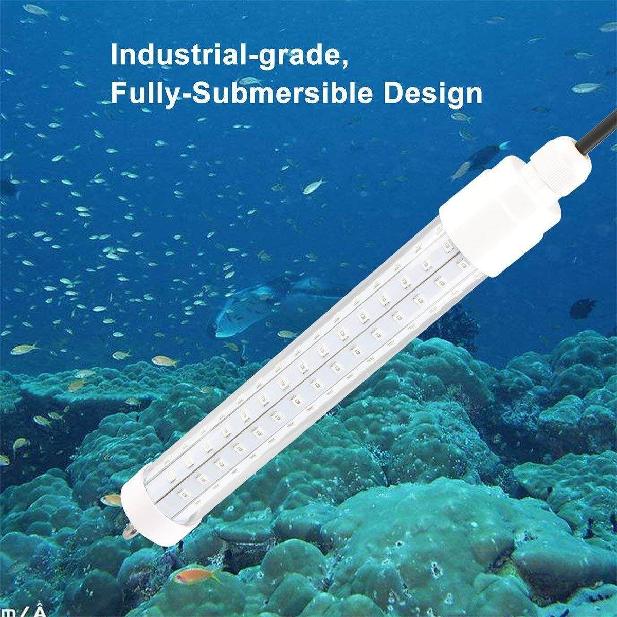 12V LED Green Underwater Fish Night Light Squid Lamp Bait Finder