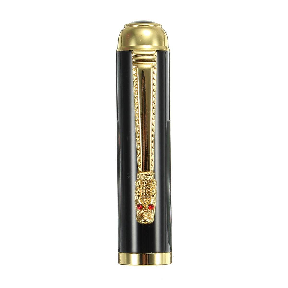 Fountain Pen Grey With Gold Dragon Clip Calligraphy Nib Fine Luxury Writing Pen Grey