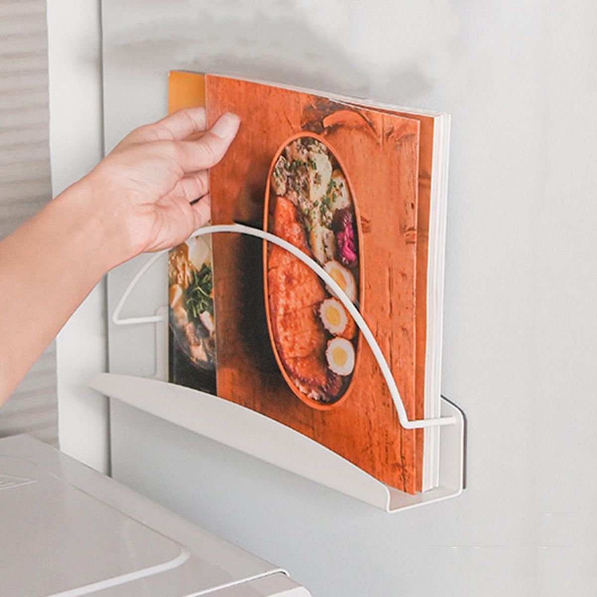 Storage Rack Maximize Space with Magnetic Storage Shelf Organize White