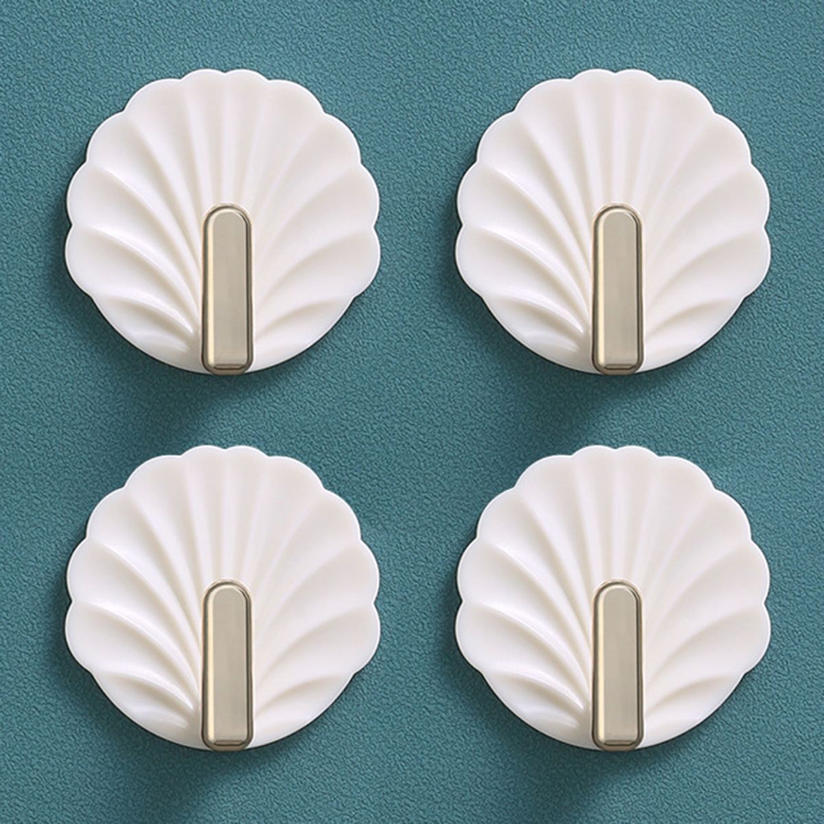 4Pcs Wall Hooks Home Keys Small Items Stick Door Hooks White
