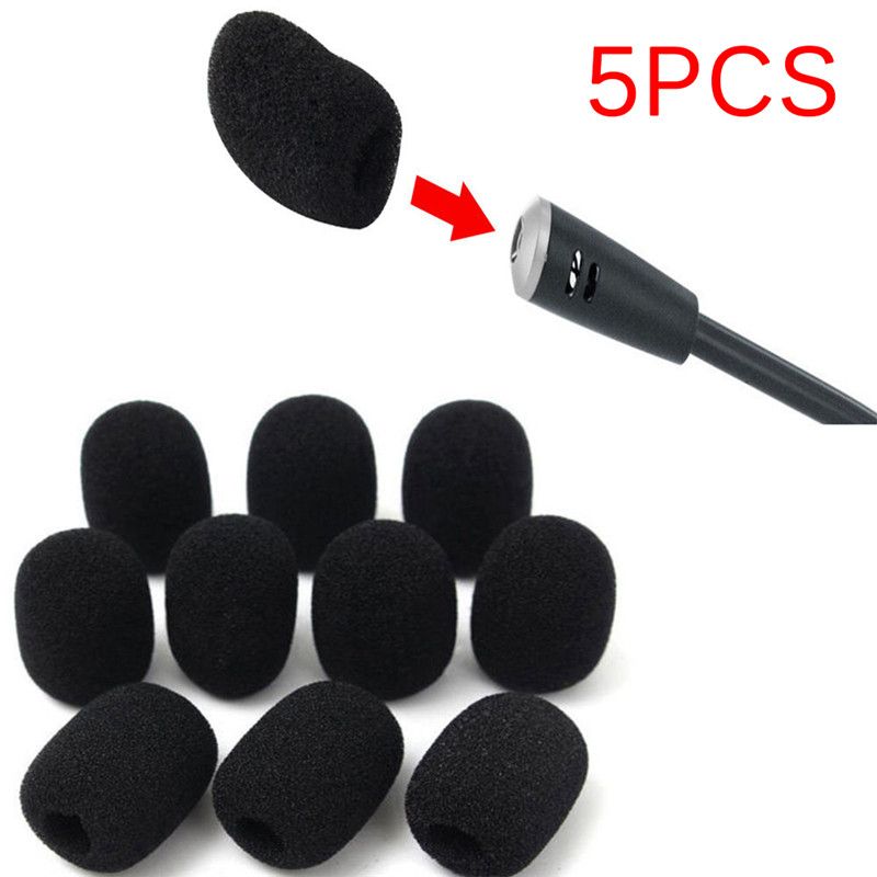 5pcs Headset Microphone Foam Earphone Mic Grill Windshield