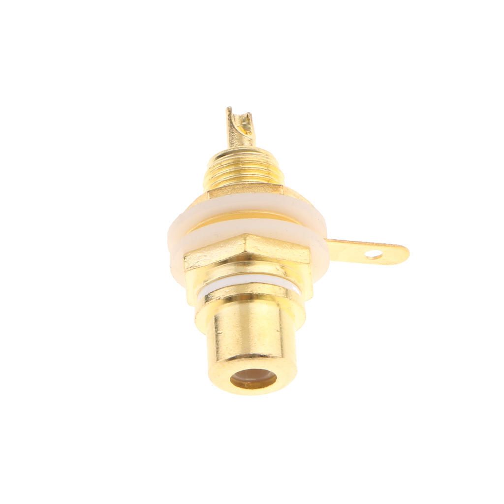 1Pack RCA Female Socket Audio Video Female Cable Connectors Plug White