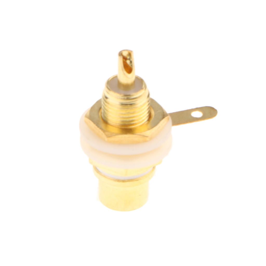 1Pack RCA Female Socket Audio Video Female Cable Connectors Plug White
