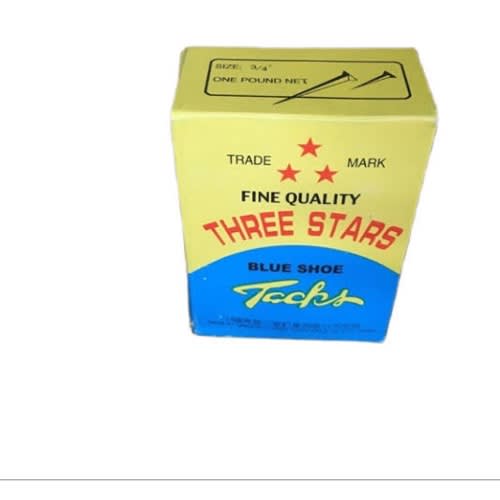 Three Star Blue Shoe Nail - 4packet