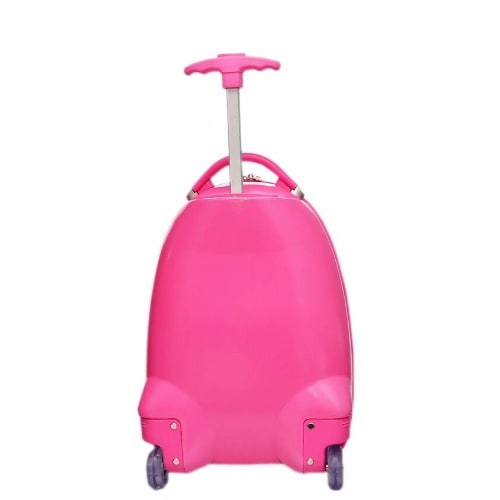 Princess 2 Wheels Plastic Trolley School Bag - Big Size