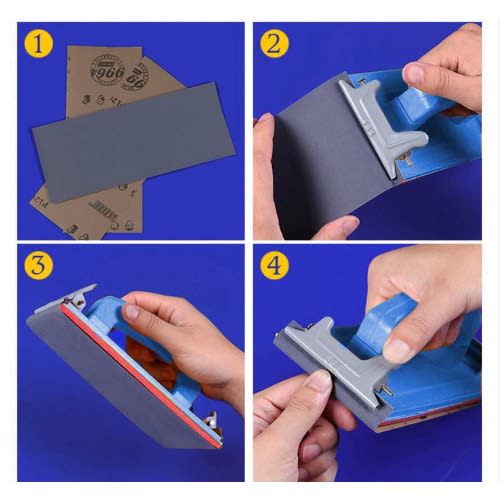 Sandpaper Holder Frame - Grinding Polishing Walls Woodwork Panel Beating Tool