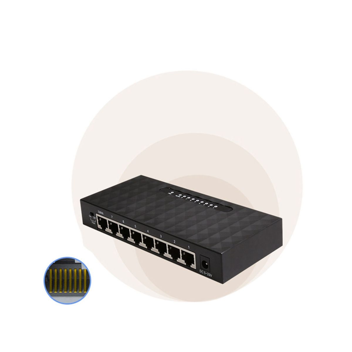 8Port Ethernet Smart Switcher High Performance 1000Mbps