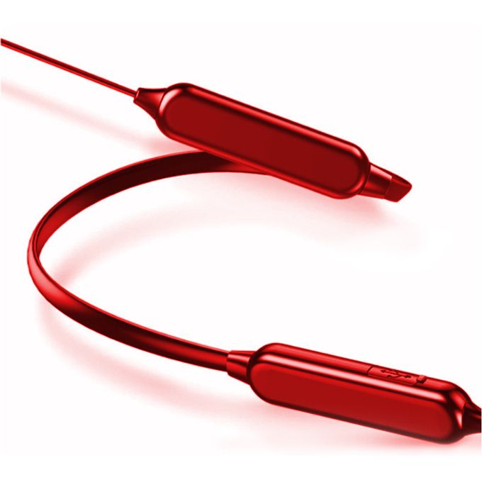 Neck Hanging Wireless Earbud Bluetooth Headset Earphone Red