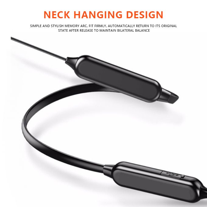 Neck Hanging Wireless Earbud Bluetooth Headset Earphone Red