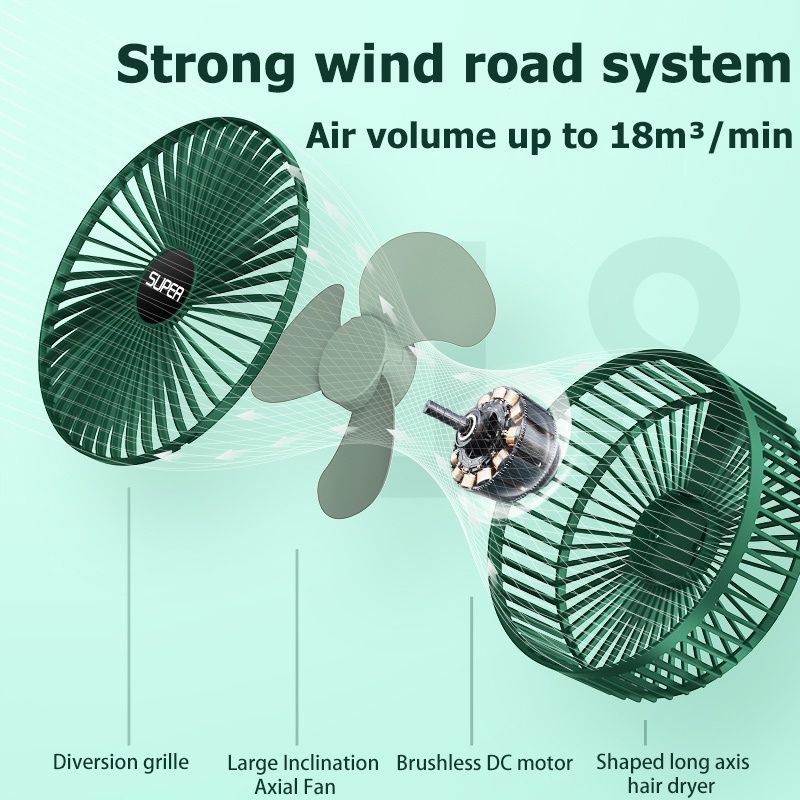 Desk Small Folding Mini Fan Rechargeable 3-speed Portable