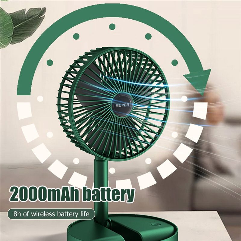 Desk Small Folding Mini Fan Rechargeable 3-speed Portable