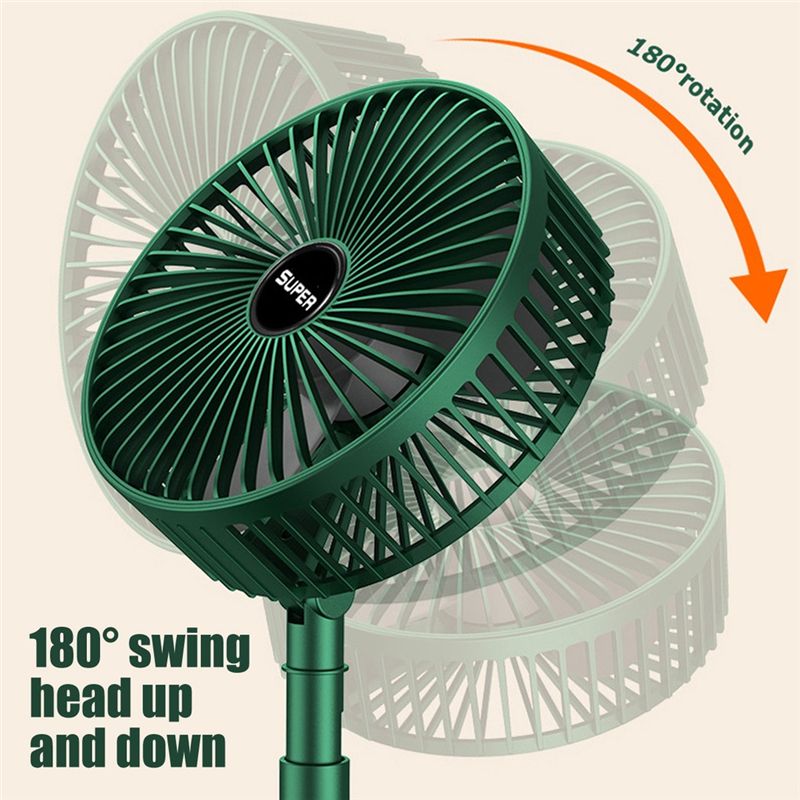 Desk Small Folding Mini Fan Rechargeable 3-speed Portable