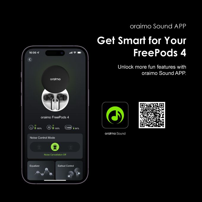 FreePods 4 Active Noise Cancellation Earbuds