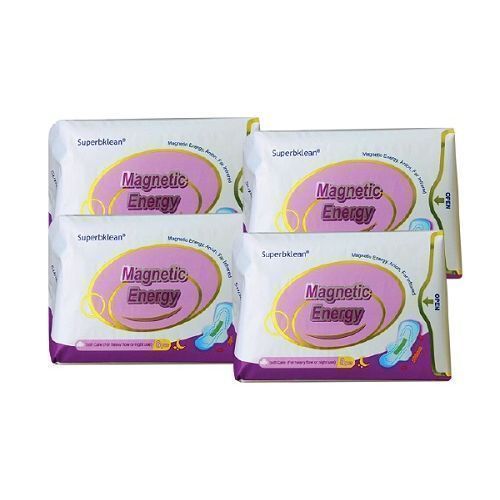 Superbklean Magnetic Energy Anion Sanitary Pads 4PCS (HEAVY FLOW)