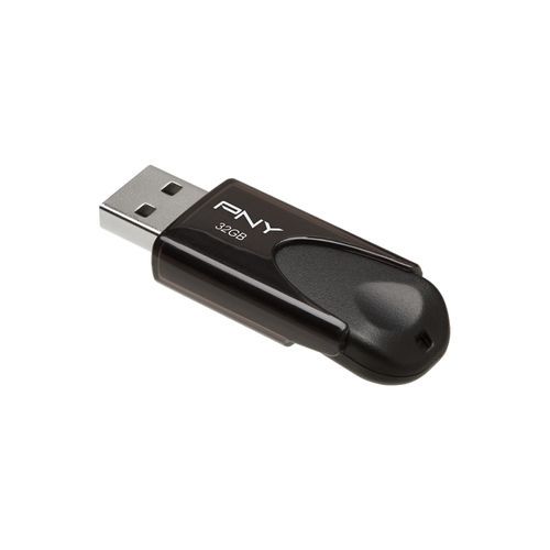USB 2.0 32GB Flash Drive - Attache 4 - Black