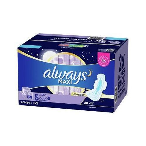 Maxi Overnight, Extra Heavy Overnight Pad - 54 Count