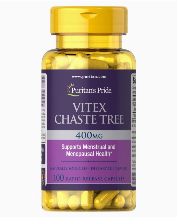 Puritans Pride Vitex Chaste Tree 400mg X100 Capsules