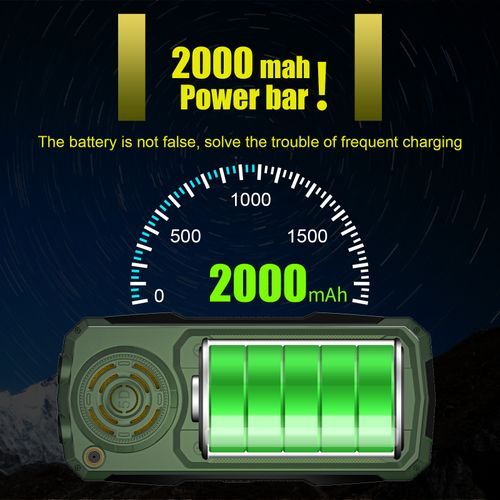 Q1 2.4 5D Louder Speaker 2000mAh Phone - Green