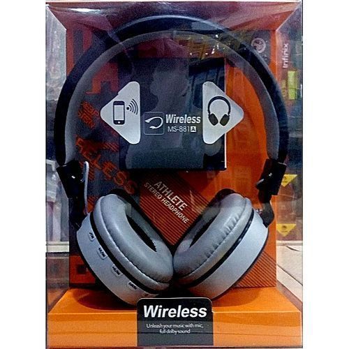 Bluetooth Wireless Foldable Headphone Stereo - Black
