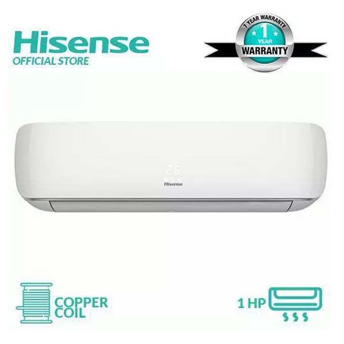 1HP Copper Coil Split Air Conditioner (AS09TG)  - White With 1 Year Warranty