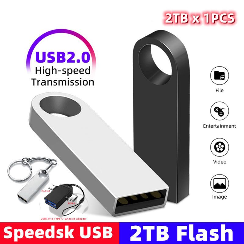 2TB U Disk  Flash Drive  Memory Stick  Android And Type-C OTG Can Be Used In Mobile And Computer