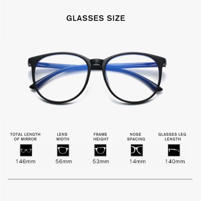 Unisex Anti Blue Light Radiation Protective Computer Screen Glasses-Black